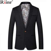 Load image into Gallery viewer, Mens Fashion Brand Blazer British&#39;s Style Casual Slim Fit Suit Jacket Male Blazers Men Coat Terno Masculino Plus Size 5XL