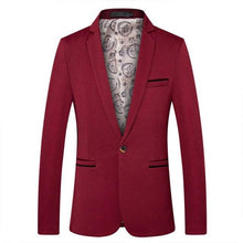 Load image into Gallery viewer, Mens Fashion Brand Blazer British&#39;s Style Casual Slim Fit Suit Jacket Male Blazers Men Coat Terno Masculino Plus Size 5XL